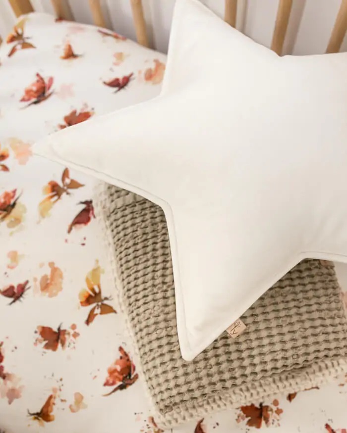 Perna Stea Velvet Babyly Crem | Decorativă și Moale - imagine 3