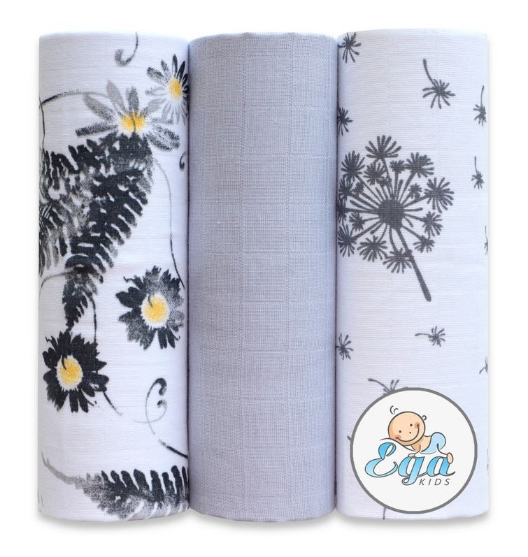 Set 3 scutece Egakids bumbac 60x80 cm - imagine 4