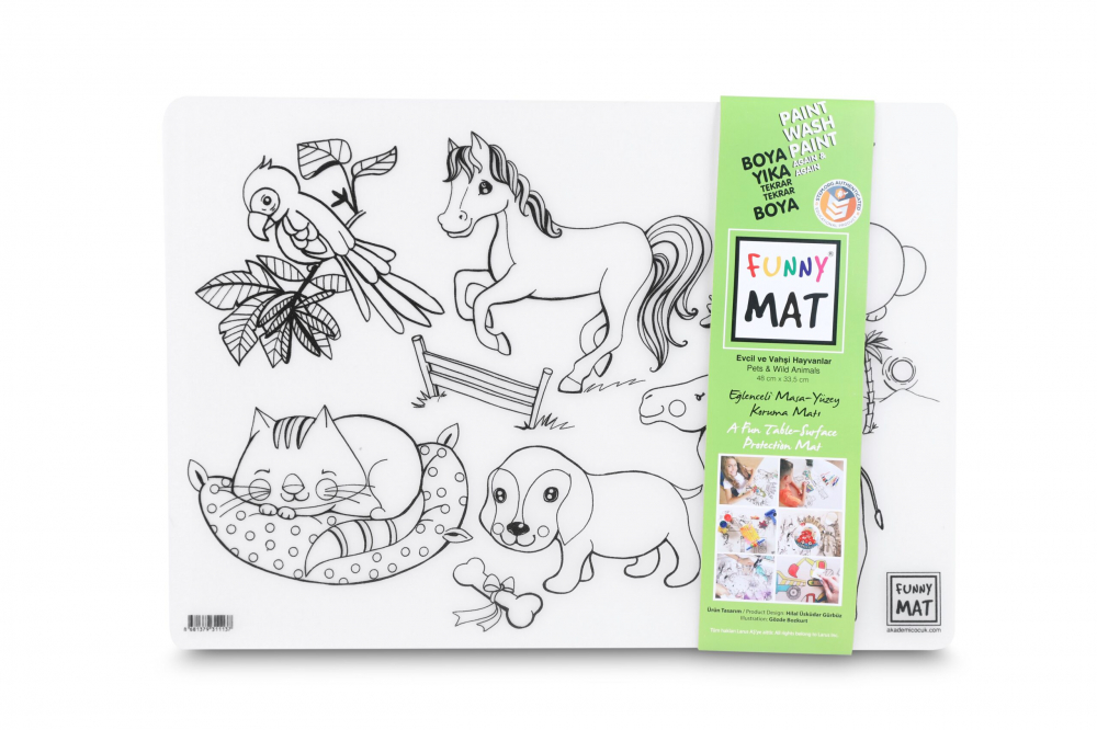 Plansa Colorat Reutilizabila Animale FunnyMat