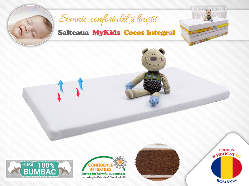 Saltea Cocos MyKids 120x60, Antialergica - imagine 3