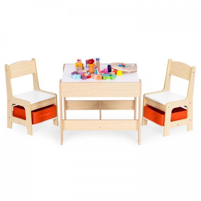 Set Masa+Scaune Copii Ecotoys cu Tablă - imagine 6