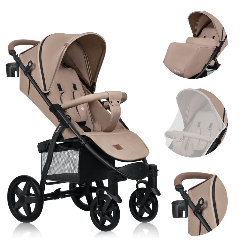 Carucior Lionelo Annet Plus, Sport, 0-22 Kg, Bej - imagine 11
