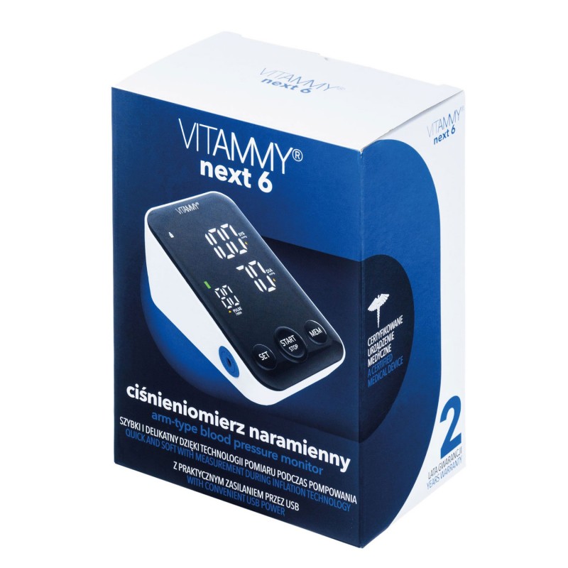Tensiometru Vitammy Next 6 Alb/Negru, Detectare Aritmie - imagine 4