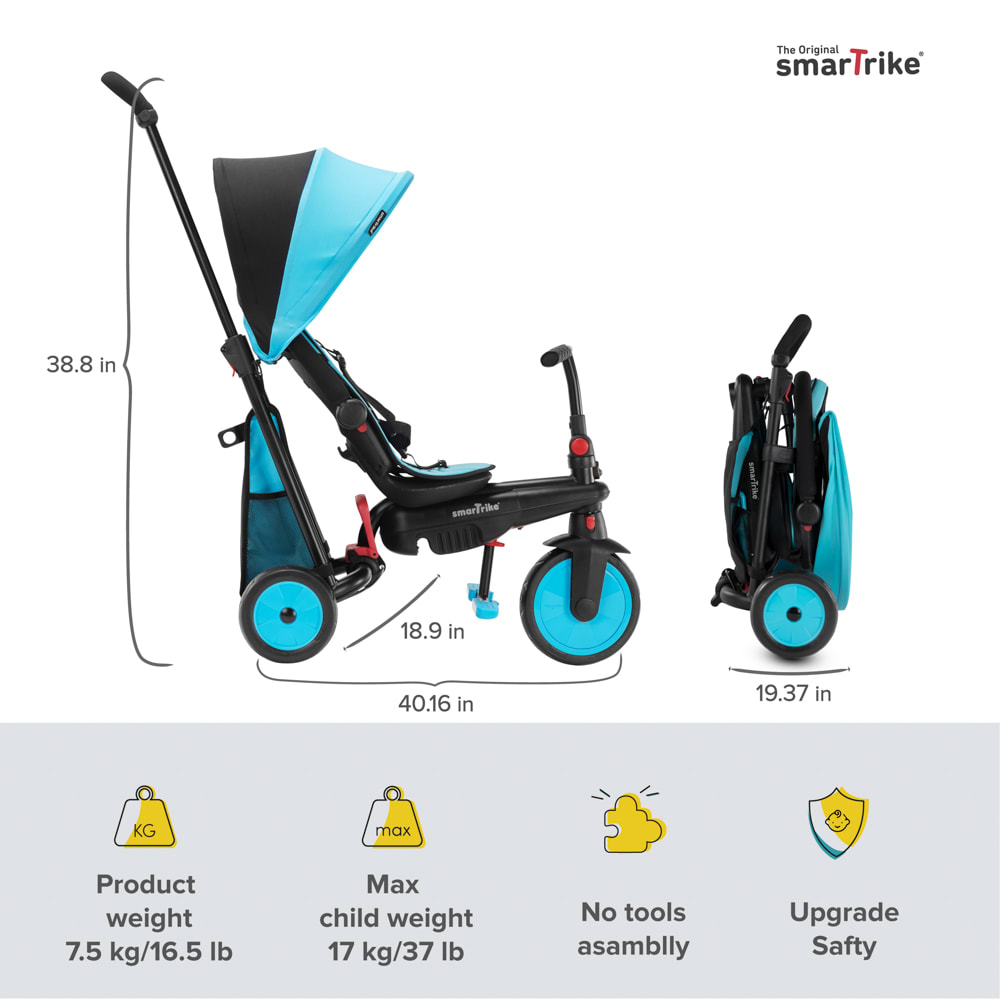 Smart Trike STR3 Albastru 6-în-1 Ultrapliabilă - imagine 7