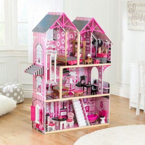 Casuta din lemn pentru papusi Bella Kidkraft, 4 nivele - imagine 6