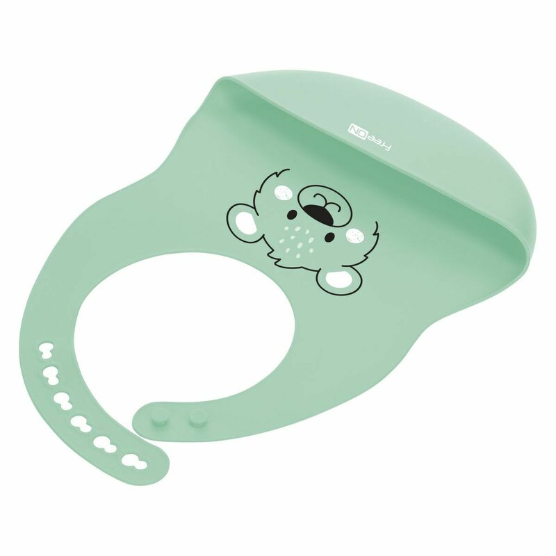 Baveta Silicon FreeON Bear Green cu Buzunar