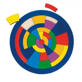 Puzzle Circular Culori Goki | Educațional din Lemn