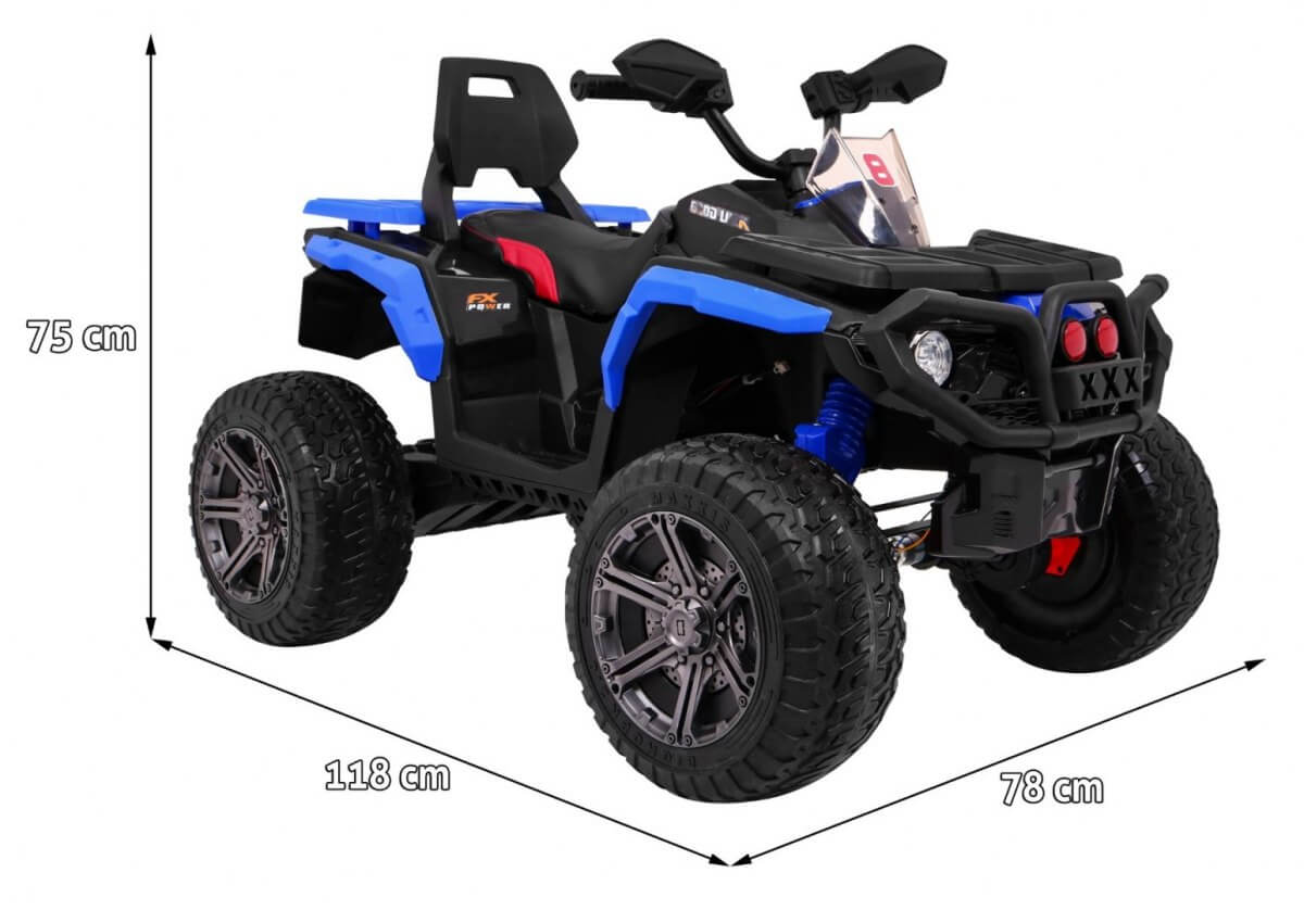 ATV Electric 4x4 12V Copii Albastru | Autokids - imagine 2