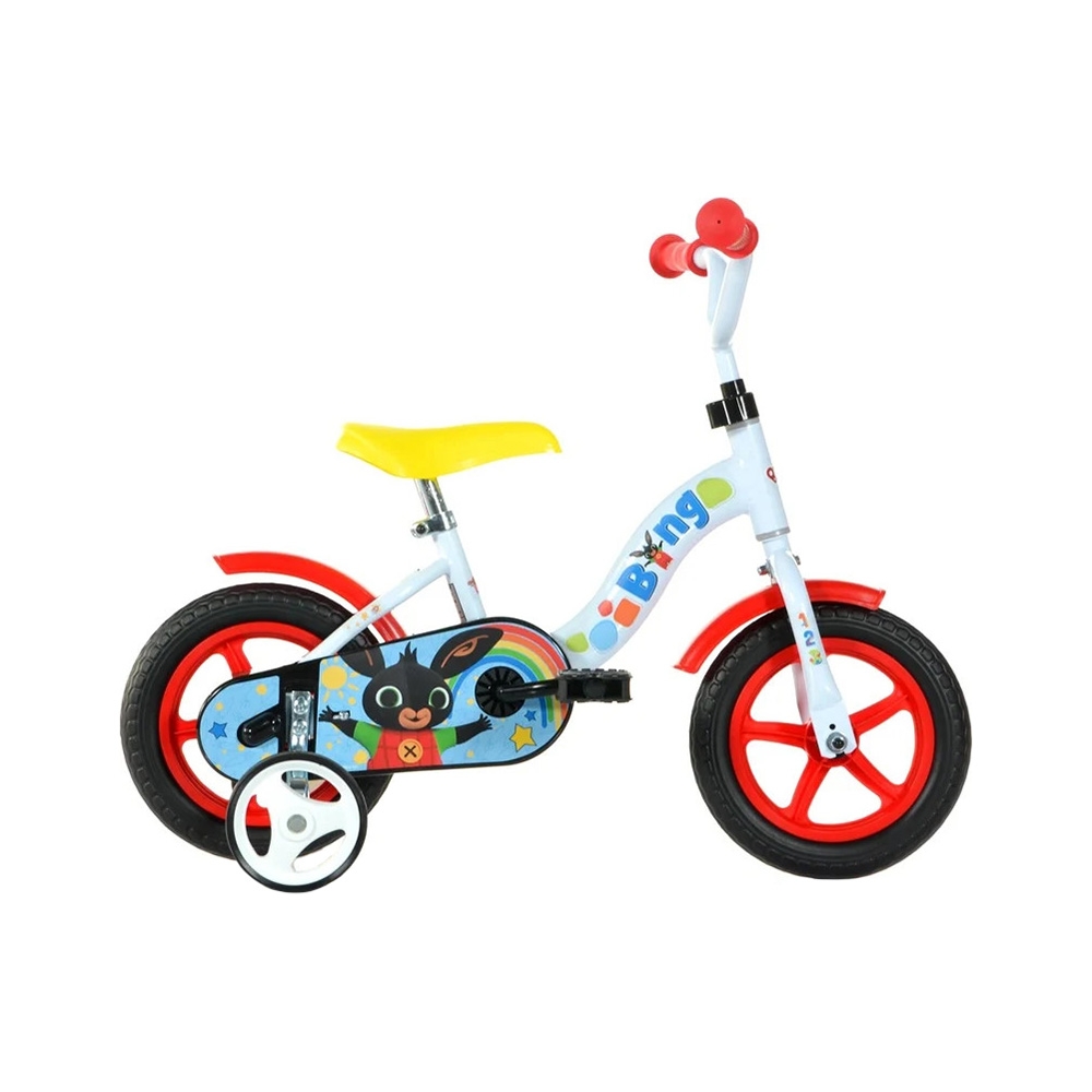 Bicicleta Dino Bikes Bing 10" Alba pentru Copii - imagine 4