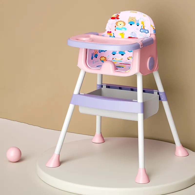 Scaun Little Mom Jungle Pink 2în1 Pliabil - imagine 2