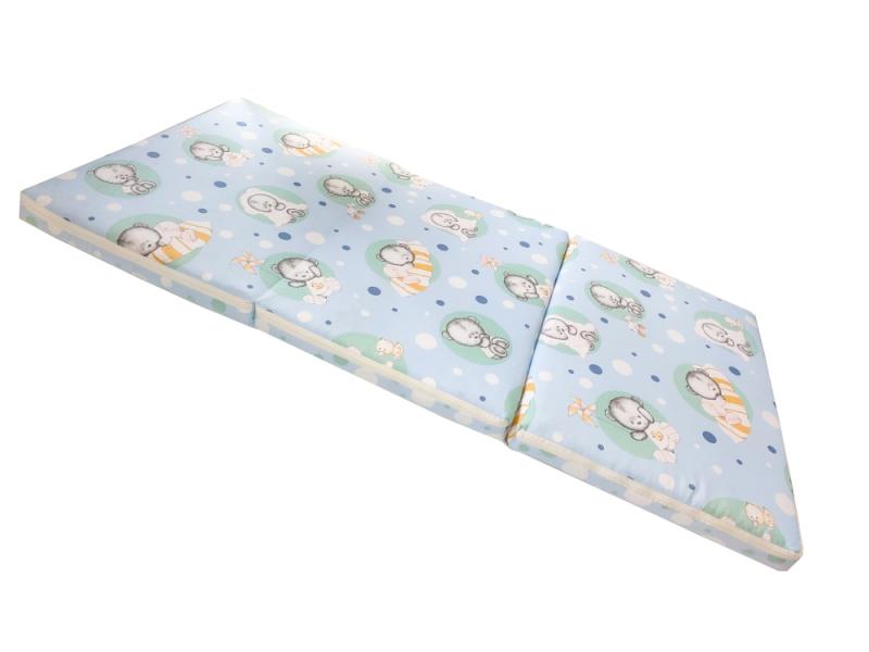Saltea Pliabilă MyKids Baby Teddy Blue, Multifuncțională - imagine 2