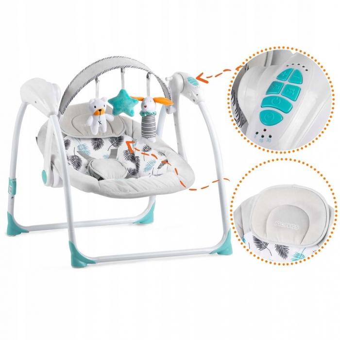 Leagan Electric Ricokids 7326 Turcoaz cu Melodii - imagine 5