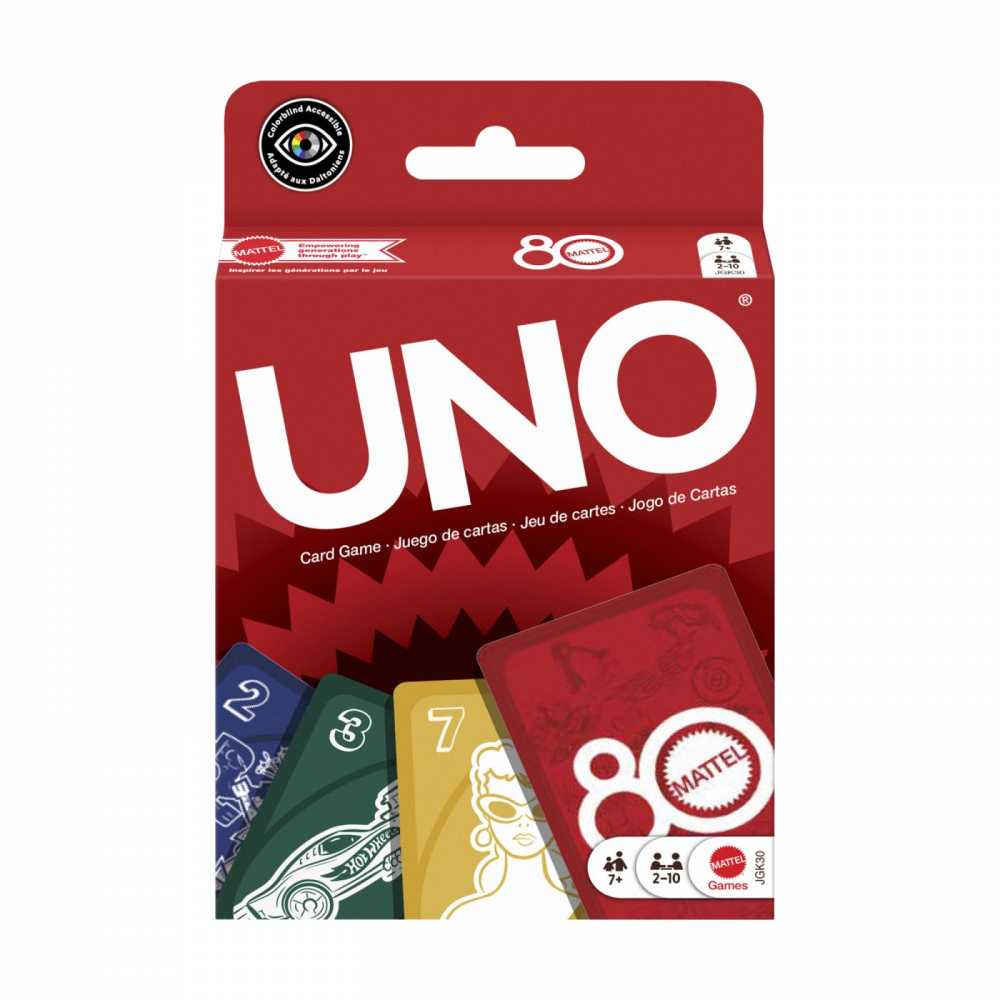UNO Aniversar 80 Ani Mattel - Joc Clasic Ediție Specială