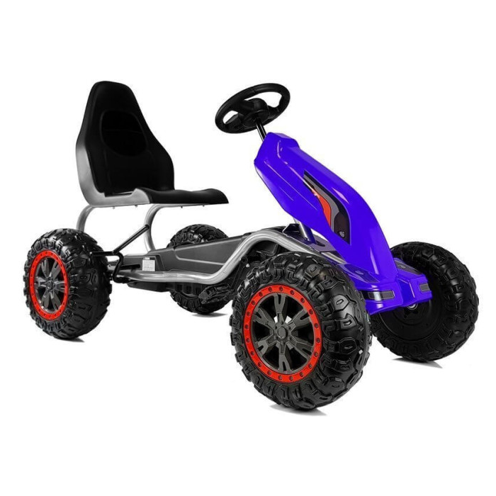 Kart Pedale Copii Albastru | Roti EVA Strong
