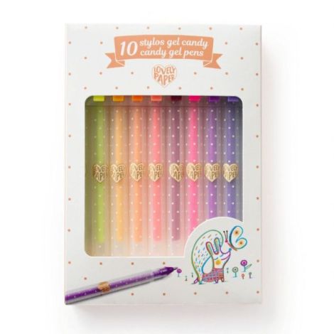 Djeco - Set 10 Pixuri Gel Pastel & Neon