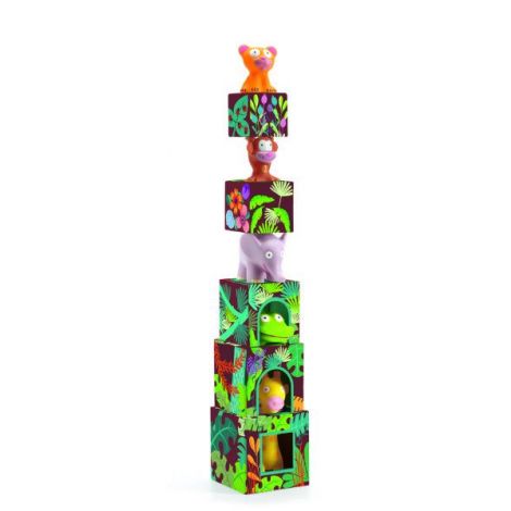 Maxi Topanijungle Djeco - Turn Stivuibil Educativ - imagine 2