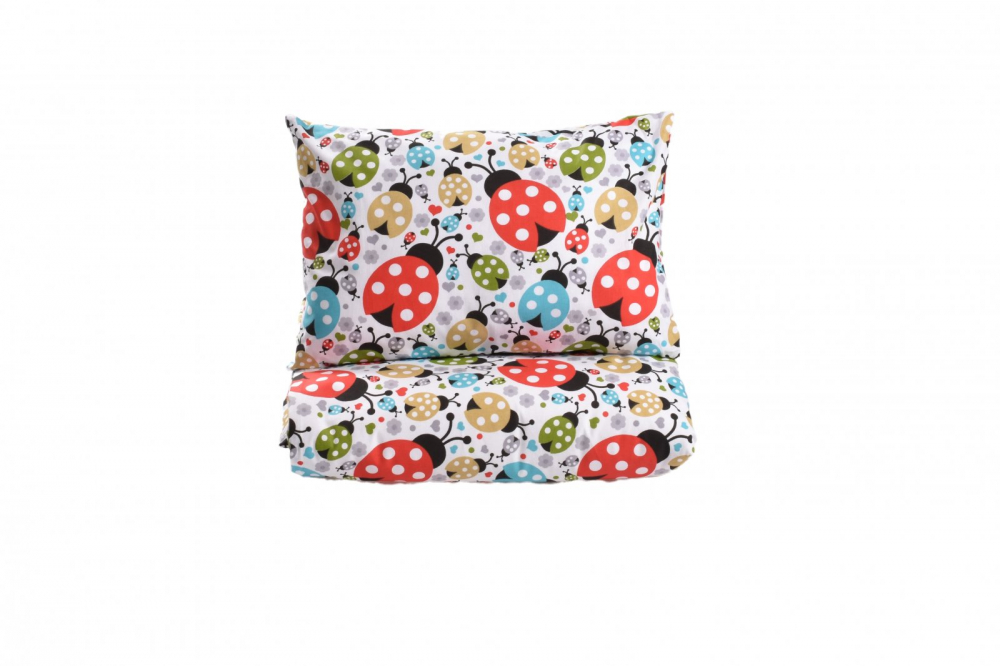 Lenjerie Patut Bumbac Buburuze 3 Piese | Confort Family - imagine 2