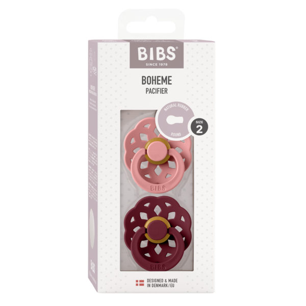 Set 2 Suzete Bibs Bohome Latex 6+