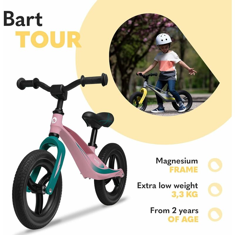 Bicicleta echilibru Lionelo Bart Pink 12 - imagine 4