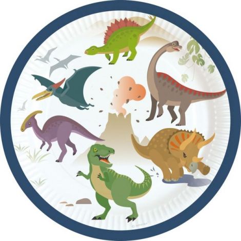 Farfurii Petrecere Dinozauri Amscan | Set 8 Buc