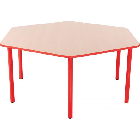 Masa Hexagonala Bambino 40 cm, Cant Rosu