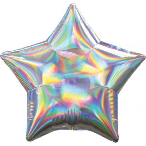 Balon Stea Argintiu Iridescent Amscan 45 cm