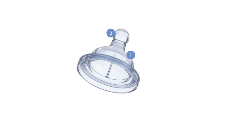 Tetine Chicco Silicon Anticolici, 2 Bucăți - imagine 2