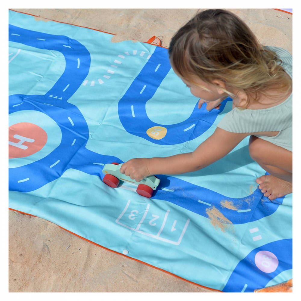 Prosop Plajă Traseu Auto Quut Toys 140x70cm