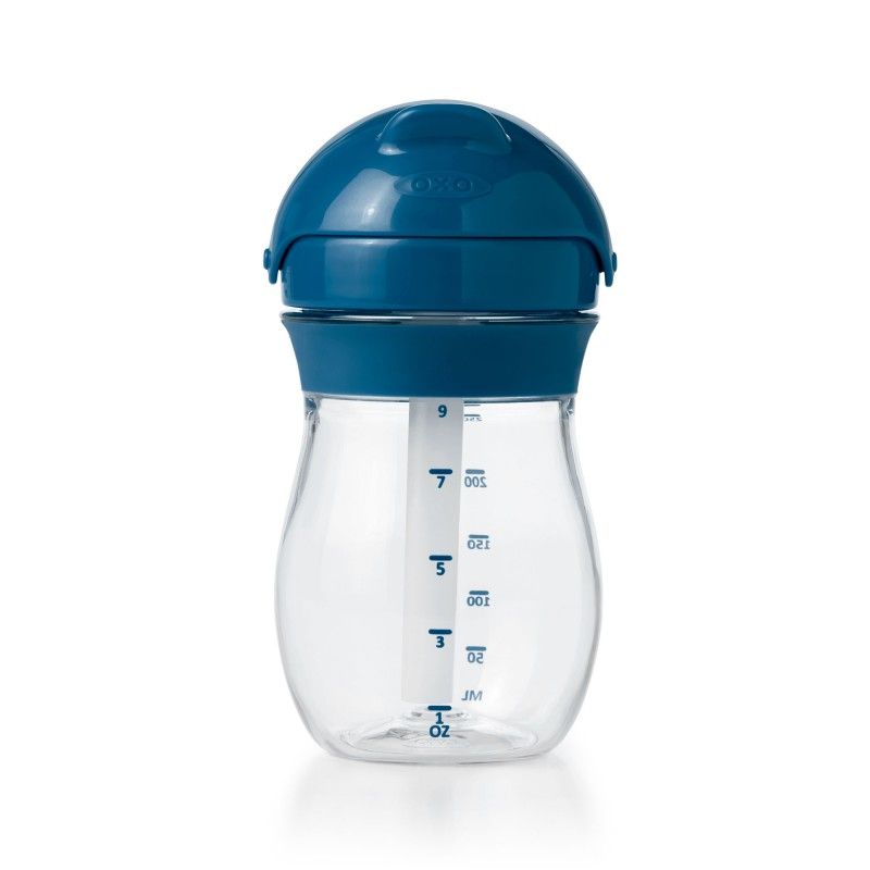 Cana tranzitie OXO Tot 250ml, Navy, cu Pai Migdala - imagine 2
