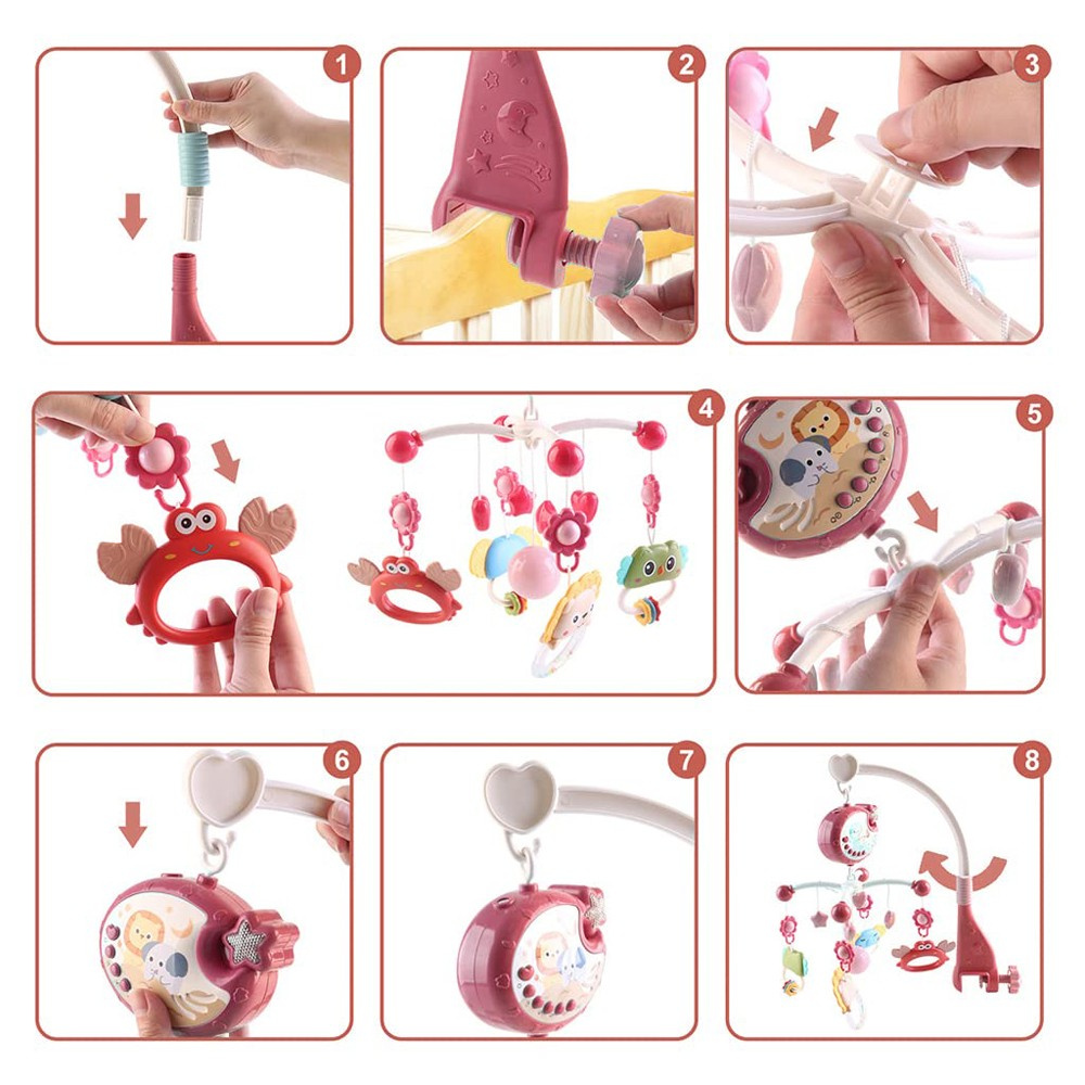 Carusel Muzical Proiector Red - Sfera Zabawek - imagine 4