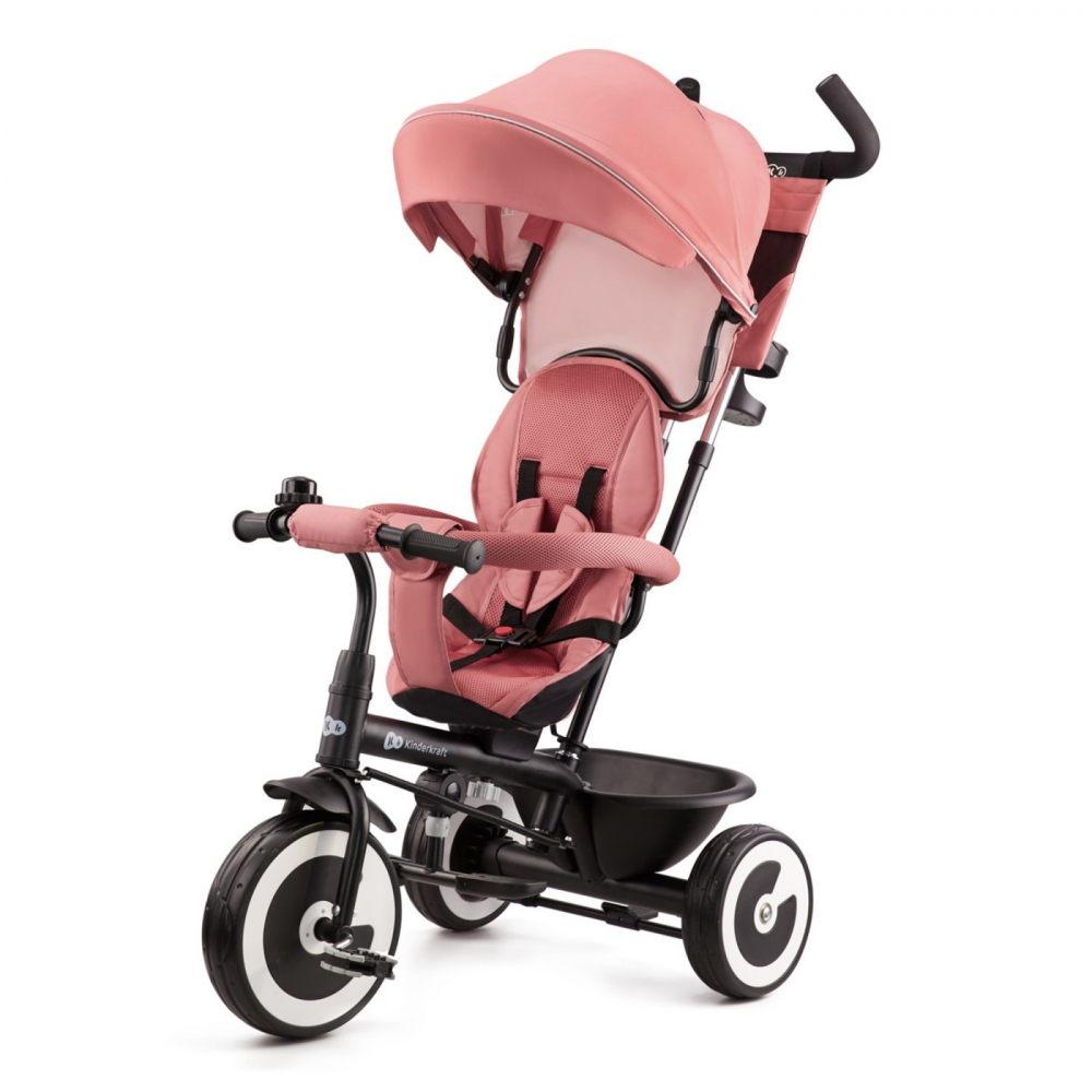 Tricicleta Kinderkraft Aston Rose Pink, 9 luni-5 ani - imagine 5