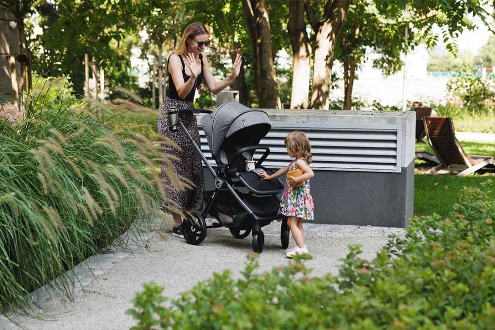 Carucior Reversibil Kidnort Isbjorn Black - imagine 13