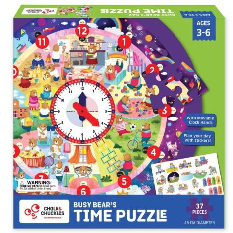 Chalk and Chuckles Puzzle Ceas Educațional