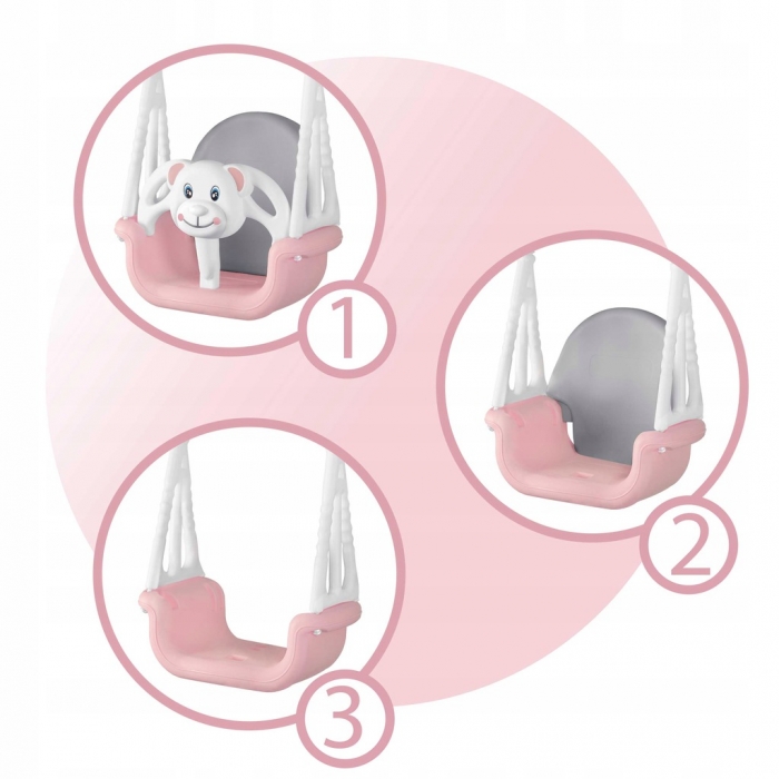 Leagan Ricokids 3in1 Ursulet Roz, Sarcina 30kg - imagine 3