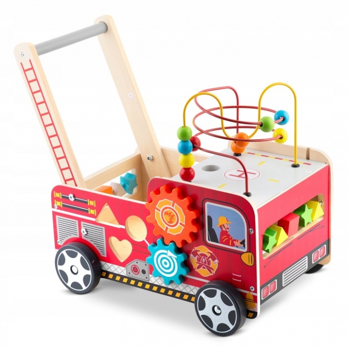 Antemergator Lemn Masina Pompieri Ricokids | Joc Activ - imagine 2