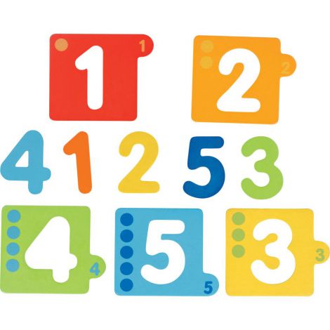 Puzzle Goki Stratificat Numere 1-5 Lemn - imagine 3