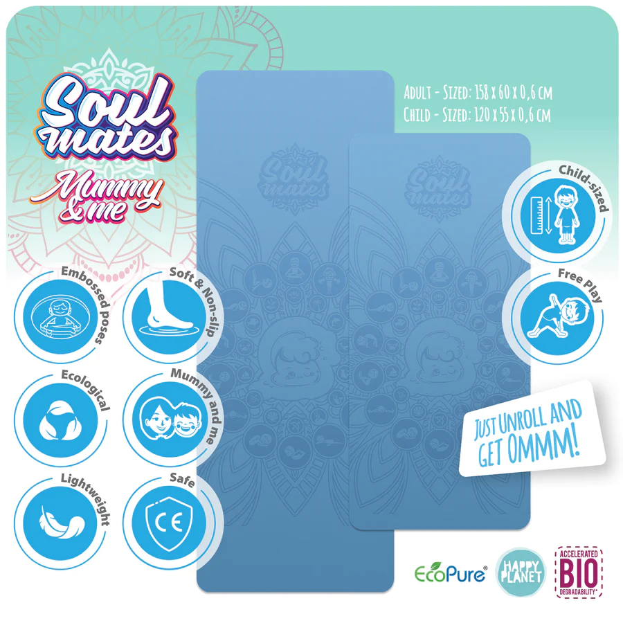 Set Yoga Mama-Copil Soul mates Wave Albastru - imagine 5