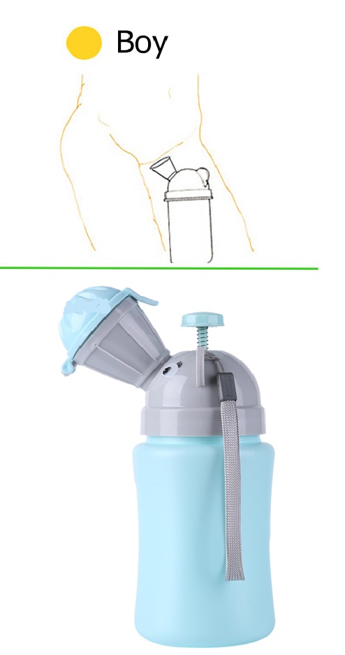 Pisoar Portabil Little Mom Travel Blue Reutilizabil - imagine 4