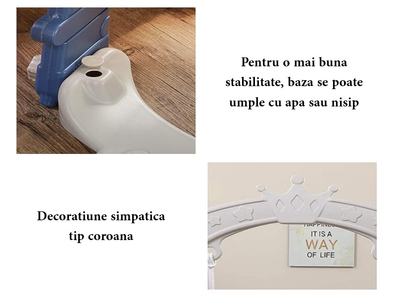 Tobogan MyKids cu Legan și Cos Baschet Albastru - imagine 2