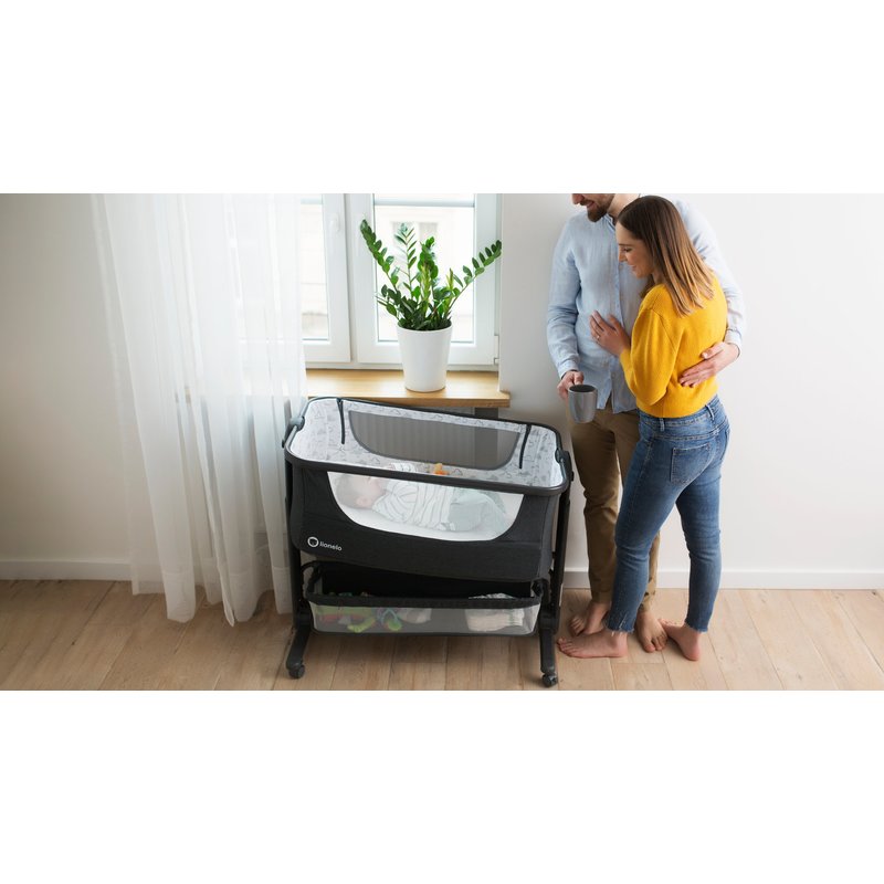 Patut Co-Sleeper Lionelo Timon 3in1 Pliabil Gri - imagine 9