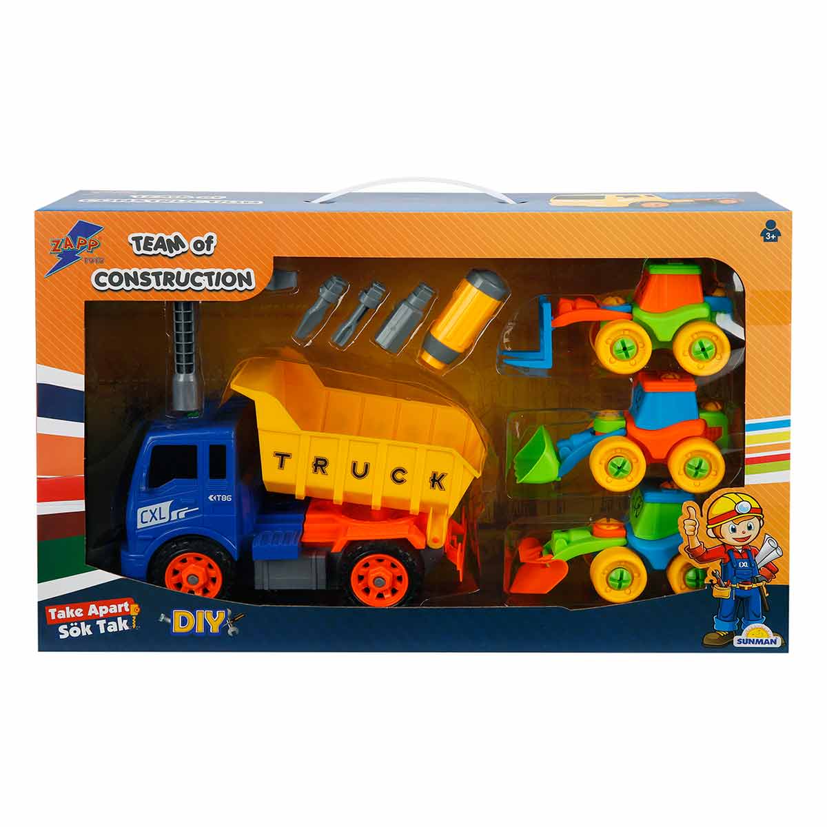 Set 4 Vehicule Constructie Zapp Toys