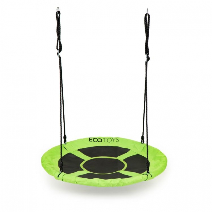 Leagan rotund Ecotoys, cuib de barza, 110 cm - imagine 5