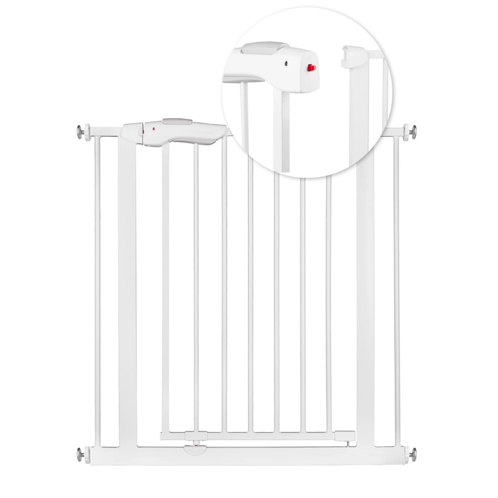 Poarta Siguranta Nukido Alb 75-85 cm, Montaj Fara Gaurire