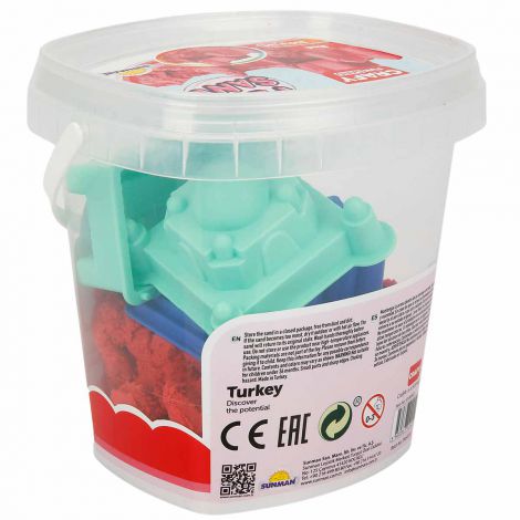 Nisip Kinetic Crafy 350g Roșu + 3 Unelte - imagine 3