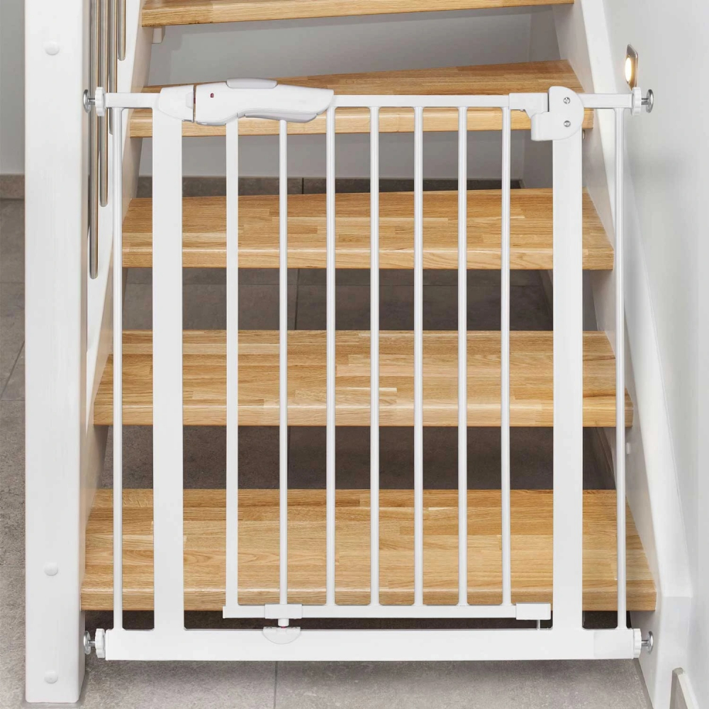 Poarta Siguranta Nukido Alb 75-85 cm, Montaj Fara Gaurire - imagine 5