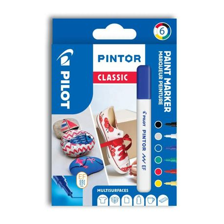 Set Markere Pilot Pintor Clasic 6 Culori