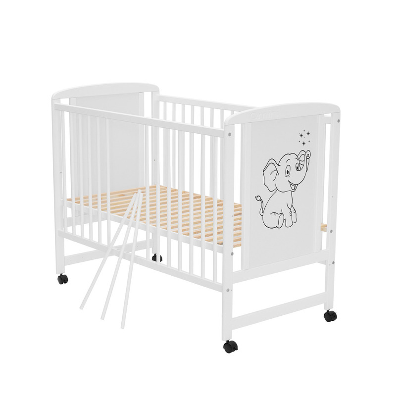 Patut Qmini Timmi Alb, 120x60 cm, Lemn Masiv - imagine 7