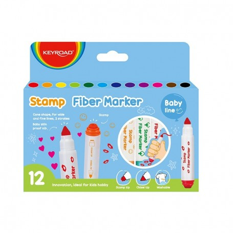 Carioca Keyroad Baby Line, 12 culori, 2 capete