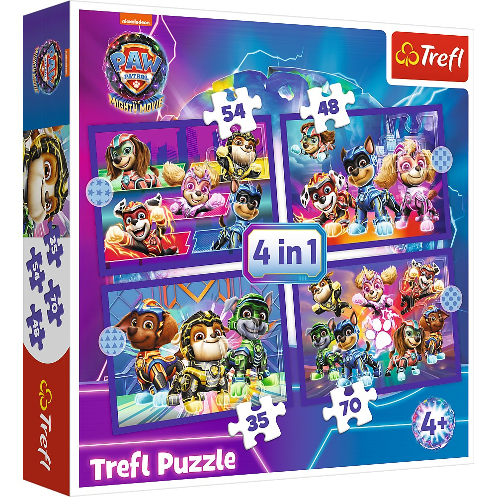 Puzzle Trefl Patrulea Cățelușilor - Educativ 4in1