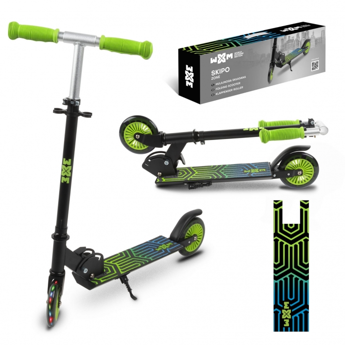 WXM Skipo Zone - Trotineta pliabilă cu roti LED